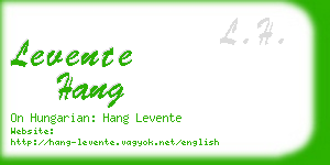 levente hang business card